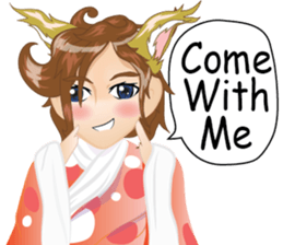 cartoon little cat girl v.0012 sticker #7204867