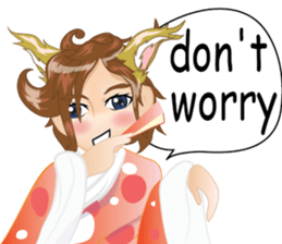 cartoon little cat girl v.0012 sticker #7204868