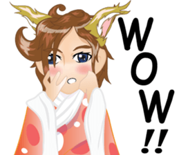 cartoon little cat girl v.0012 sticker #7204870