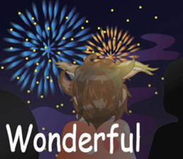 cartoon little cat girl v.0012 sticker #7204871