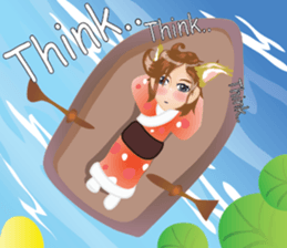 cartoon little cat girl v.0012 sticker #7204872