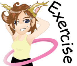 cartoon little cat girl v.0012 sticker #7204874