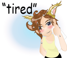 cartoon little cat girl v.0012 sticker #7204875