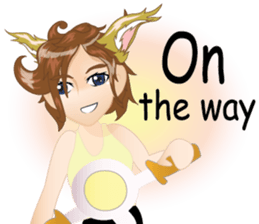 cartoon little cat girl v.0012 sticker #7204876