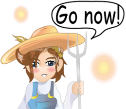 cartoon little cat girl v.0012 sticker #7204878