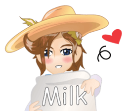 cartoon little cat girl v.0012 sticker #7204883