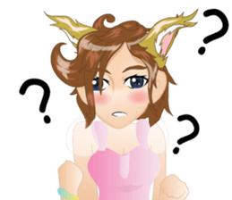 cartoon little cat girl v.0012 sticker #7204884