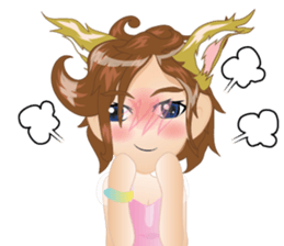 cartoon little cat girl v.0012 sticker #7204885