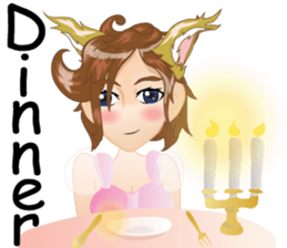 cartoon little cat girl v.0012 sticker #7204886