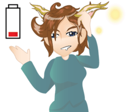 cartoon little cat girl v.0012 sticker #7204890