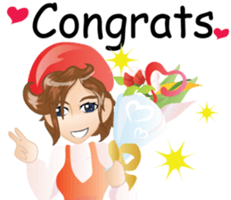 cartoon little cat girl v.0012 sticker #7204893