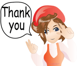 cartoon little cat girl v.0012 sticker #7204894