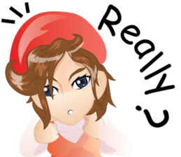 cartoon little cat girl v.0012 sticker #7204895