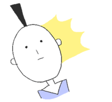 Boys and cats with expressionless face. sticker #7205016