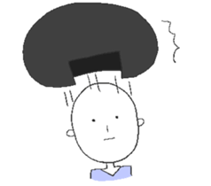 Boys and cats with expressionless face. sticker #7205019