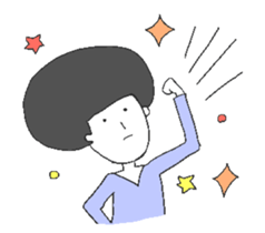 Boys and cats with expressionless face. sticker #7205025