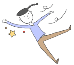 Boys and cats with expressionless face. sticker #7205033