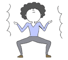 Boys and cats with expressionless face. sticker #7205039