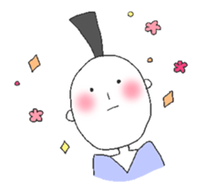 Boys and cats with expressionless face. sticker #7205046