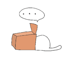 Boys and cats with expressionless face. sticker #7205053