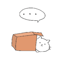 Boys and cats with expressionless face. sticker #7205054