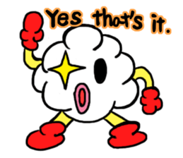 (Mr. KUMO)the cloud  English version sticker #7205099