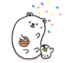 Dough polar bear & penguin sticker #7205670