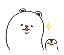 Dough polar bear & penguin sticker #7205681