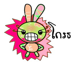 Happy lovely bunny sticker #7206180