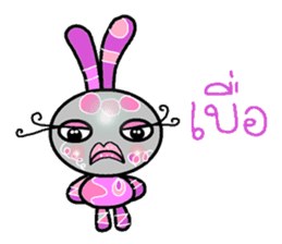 Happy lovely bunny sticker #7206183