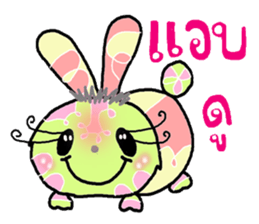 Happy lovely bunny sticker #7206201