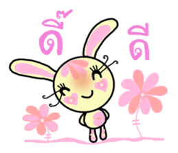 Happy lovely bunny sticker #7206202