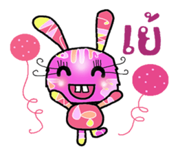 Happy lovely bunny sticker #7206209