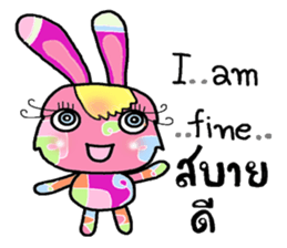 Happy lovely bunny sticker #7206212