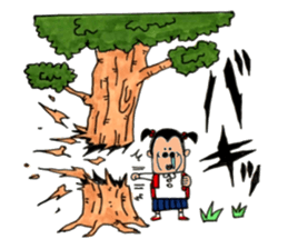 Super primary schoolchild Cika-chan sticker #7206692