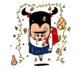 Super primary schoolchild Cika-chan sticker #7206695