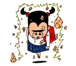 Super primary schoolchild Cika-chan sticker #7206695