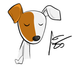 Kagut's Family jack russell sticker #7207096