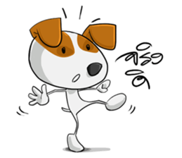 Kagut's Family jack russell sticker #7207105