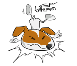 Kagut's Family jack russell sticker #7207107