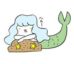 Whimsical mermaid sticker #7207136