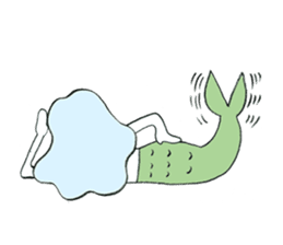 Whimsical mermaid sticker #7207139