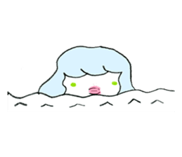 Whimsical mermaid sticker #7207141