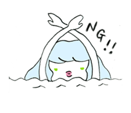 Whimsical mermaid sticker #7207145