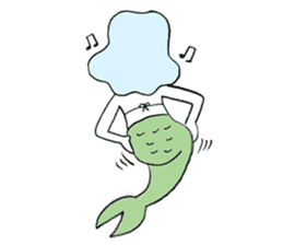 Whimsical mermaid sticker #7207160