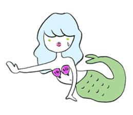 Whimsical mermaid sticker #7207161