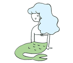 Whimsical mermaid sticker #7207164
