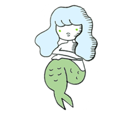 Whimsical mermaid sticker #7207165