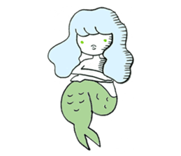 Whimsical mermaid sticker #7207165