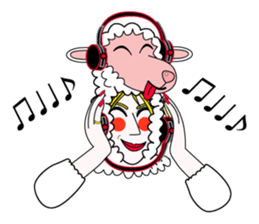 Honny2 who put on a whole wear of sheep. sticker #7207176